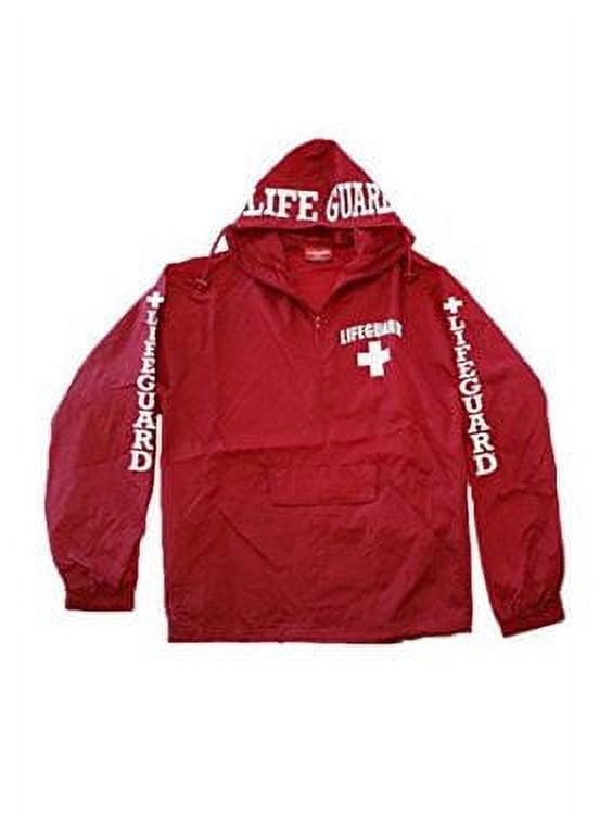 Lifeguard Windbreaker Quarter Zip Jacket Water and Wind Resistant 100 Nylon Ideal for Men Teens Girls. Walmart