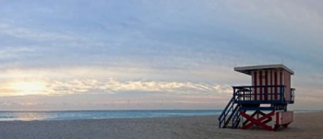 Lifeguard on the beach Miami Miami-Dade County Florida USA Canvas Art - Panoramic Images (15 x 6)