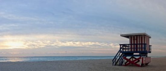 Lifeguard on the beach Miami Miami-Dade County Florida USA Canvas Art - Panoramic Images (30 x 13)
