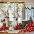 thumbnail image 1 of Lifelike 3D Christmas Themed Shower Curtain Measuring 59" x 71" for Bathroom Partitions and Holiday Decor with Its Vibrant Seasonal Designs A, 1 of 6