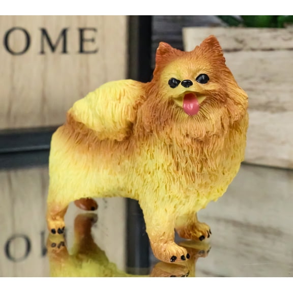 Lifelike Adorable Pet Pal Well Groomed Pomeranian Puppy Dog Miniature Figurine