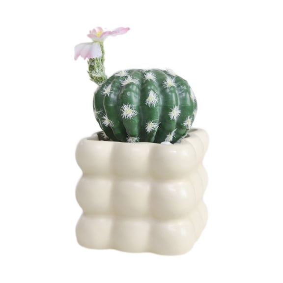 Lifelike Artificial Cactus Decor in Elegant Ceramic Pot for Indoor Spaces, Office, Living Room, and Gift Ideas - Low Maintenance, Realistic Design, Perfect for Homes, Workplaces, and Celebrations