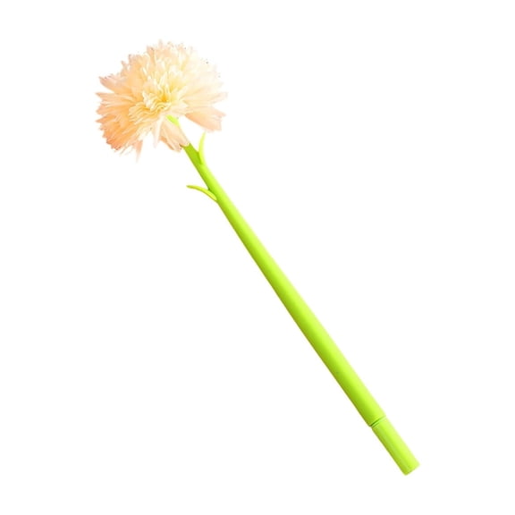 Lifelike Artificial Chrysanthemum Pen With Soft Bendable Stem And Ballpoint Ink 1 Count Multicolor