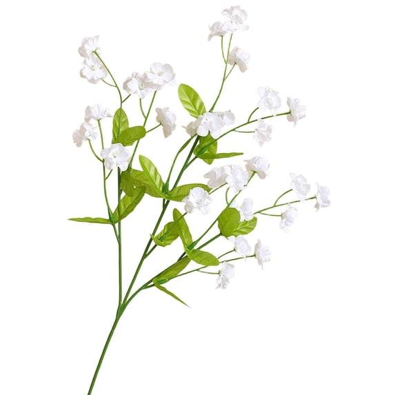 Lifelike Artificial Forget Me Not Bouquet, Faux Realistic Flowers For Home Wedding Decor, Centerpiece Table Arrangement Plants, White
