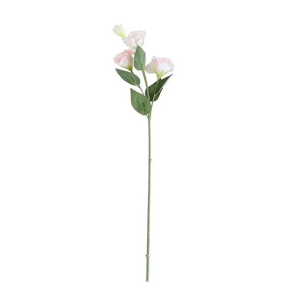 Lifelike Artificial Lisianthus Flowers Arrangement, Realistic Home Decor for Living Room, Wedding Centerpiece in White Pink Green