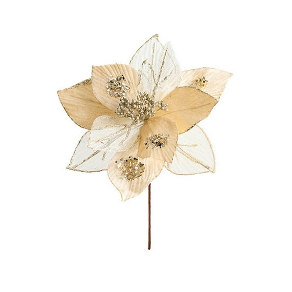 Lifelike Artificial Poinsettia Flowers for Christmas Tree & Home Decor – Realistic Cloth Christmas Blooms for Weddings, Parties, & Holiday Events, A, Indoor Decor