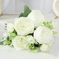 thumbnail image 1 of Lifelike Artificial Silk Peony Bouquet - Durable, Realistic Wedding & Home Decor Flowers (Vase Not Included), 1 of 6
