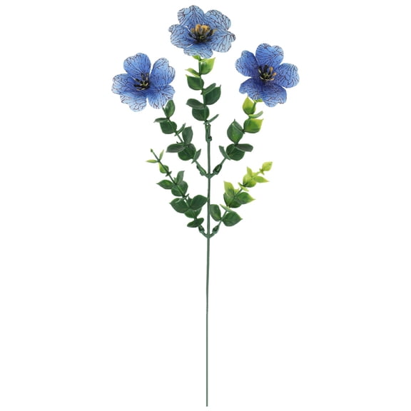 Lifelike Artificial Violet Single Stem Flower, Faux Silk Plant For Indoor Outdoor Spring Home Decor, Wedding Centerpiece Vase Filler, Blue