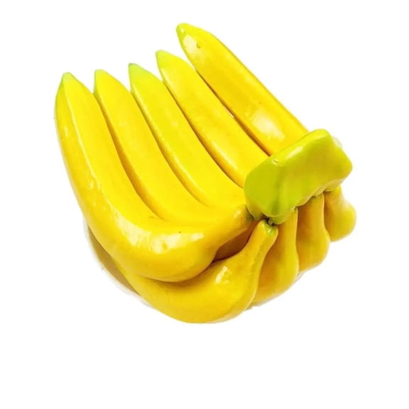 Lifelike Banana Cluster Desktop Ornament Realistic Fruit Decoration for Kitchen Photography Props and Party Display