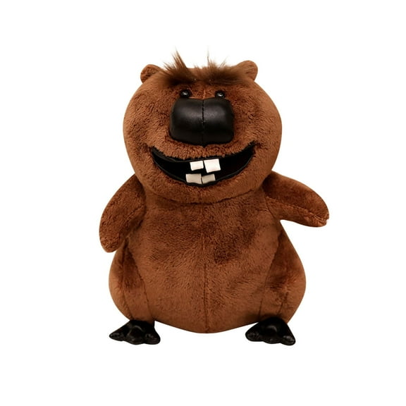 Lifelike Beaver Stuffed Animal Toy Super Realistic Animated Doll With Big Front Teeth For Kids Birthday Party