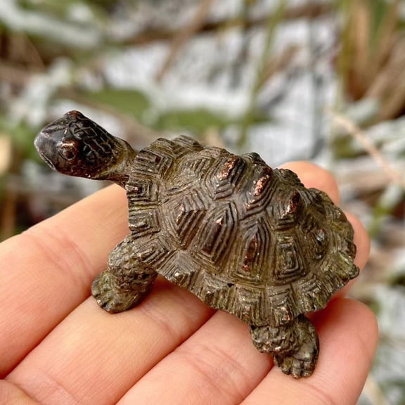 Lifelike Bronze turtle Statue Brass Sculpture Collectable Table Decor Figurine,Home Decorations Gift peace copper geomantic omen fortune Zen