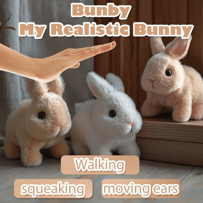 Bunby Lifelike toyBunby, Anime-Style Lifelike Rabbit with manga eyes ...