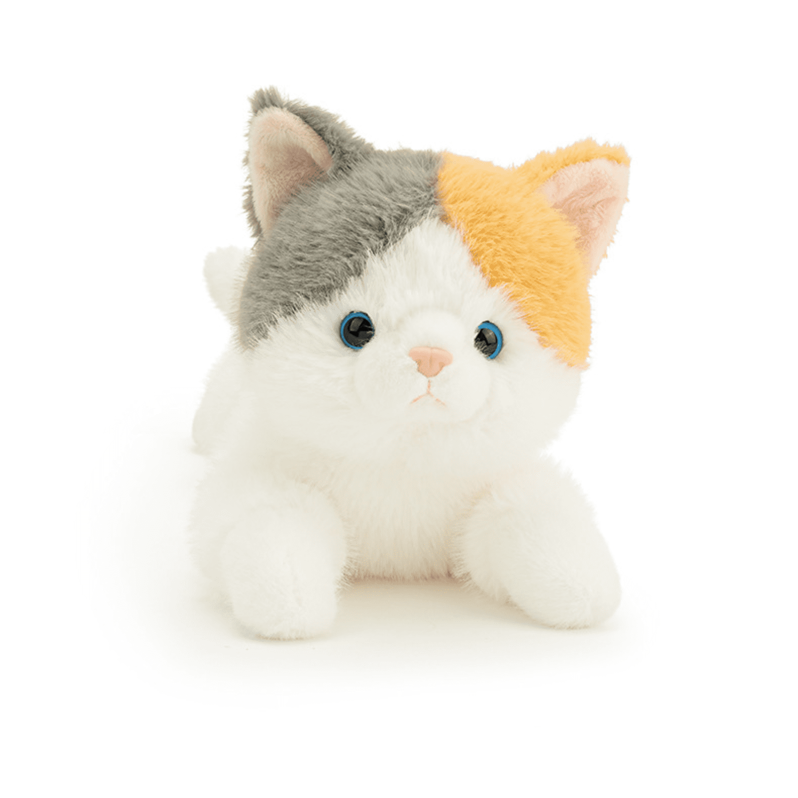 Lifelike Cat Plush Toy, Soft Stuffed Cat with Weighted Paws & Tail, Realistic Plush Animal Pillow Doll for Home Decoration and Comfort Gift