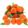 thumbnail image 1 of Lifelike Fake Orange Decoration Artificial Realistic Bunch Tangerine with Leaves Model Simulation Citrus Fruit Birthday Prop 3 Clusters, 1 of 3