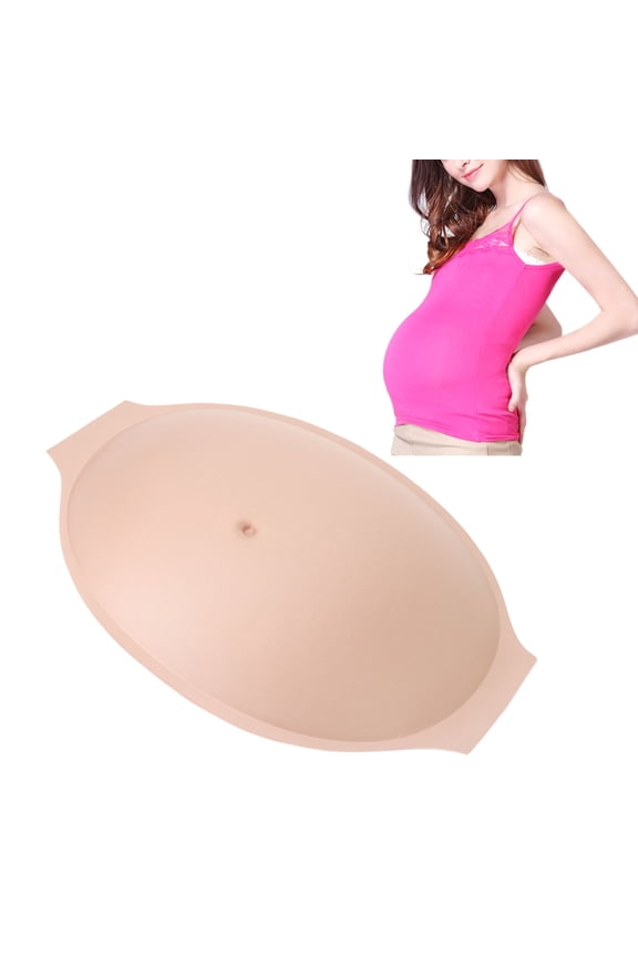 Lifelike Fake Pregnancy Belly for Props Costumes Cosplay, Breathable Lightweight Design, Stage Performers Enjoy the Event Effect, Comfortable Chinlon Material, Wide Application