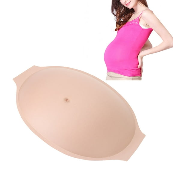 Lifelike Fake Pregnancy Belly for Props Costumes Cosplay, Breathable Lightweight Design, Stage Performers Enjoy the Event Effect, Comfortable Chinlon Material, Wide Application