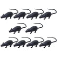 thumbnail image 1 of Lifelike Fake Rat Decoration Props For Halloween Pranks Party Festive Atmosphere Display Scene Setting Ornament Collection Supply , 10pcs, Black, 1 of 7