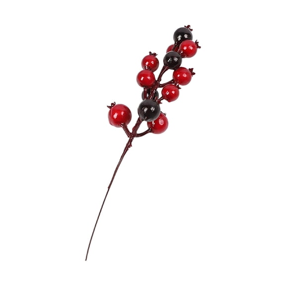 Lifelike Faux Red Winterberry Picks Fade Resistant No Maintenance Wreath Vase Holiday Wedding Table Floral Decor Stems
