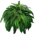 thumbnail image 1 of Lifelike Ferns for Planters Indoor Outdoor Home - Synthetic Leaf Arrangement with Durable Polyester Fabric and Easter Pattern Print 3PCS, 1 of 4