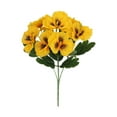 thumbnail image 1 of Lifelike Five-Forked Pansy Silk Flower Arrangement - Weather-Resistant, Low-Maintenance for Home & Outdoor Decor, 1 of 4