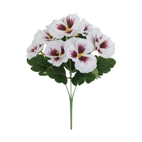 Lifelike Five-Forked Pansy Silk Flower Arrangement - Weather-Resistant, Low-Maintenance for Home & Outdoor Decor