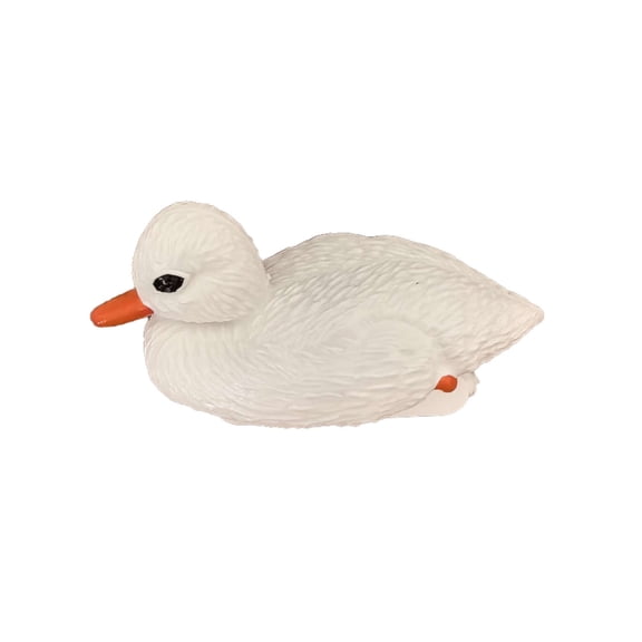 Lifelike Floating Duck Figurine, Waterproof Anti-Fade Plastic Pond Ornament for Backyard Pool Fish Tank Outdoor Garden Pool Decor White