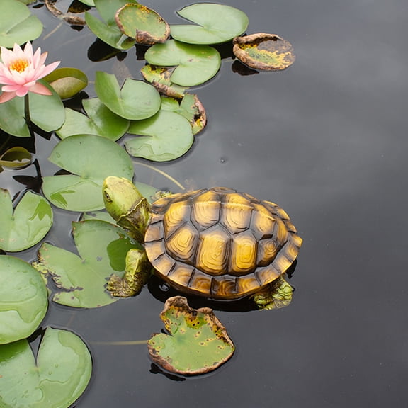 Lifelike Floating Turtle Garden Statue,Swimming Pool Turtle Statue for Goose,Heron,Duck Deterrent Control, Realistic Tortoise Deco Animal Reptile Party Decoration,Outdoor Tortoise Decoration