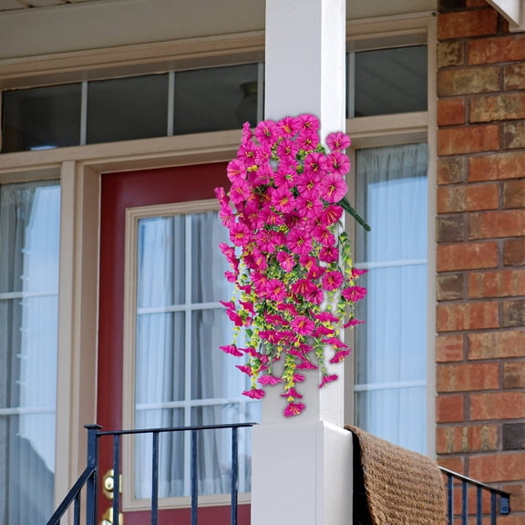 Lifelike Floral Vibe, 31 Inch Simulated Rose Artificial Vine, Wall Mounted Hanging Morning Glory Plants, Ceiling Decoration for Living Room Patio