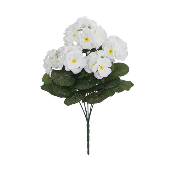 Lifelike Geranium Begonia Flowers Stunning Home with Realistic Green for Year Round Beauty