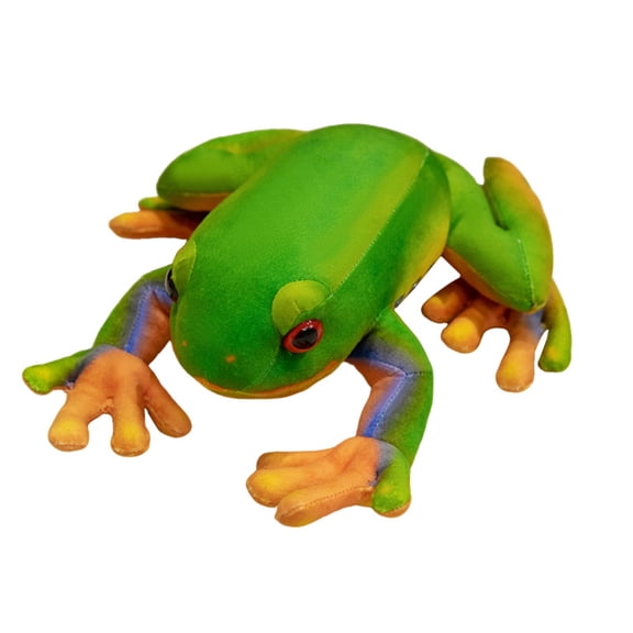 Lifelike Green Frog Stuffed Animal - Soft & Cute Frog Plush Toy Doll Throw Pillow Birthday Gift-11''