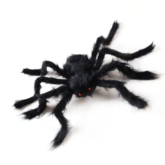 Lifelike Halloween Spider Decor,  Posable Black Fuzzy Spider for Yard, Home,  Scary Displays
