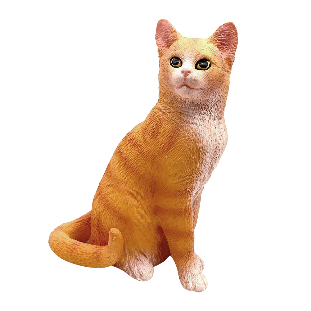Lifelike Kitten Statue Lovely Animal Figurine Plastic Craft Pet Cat