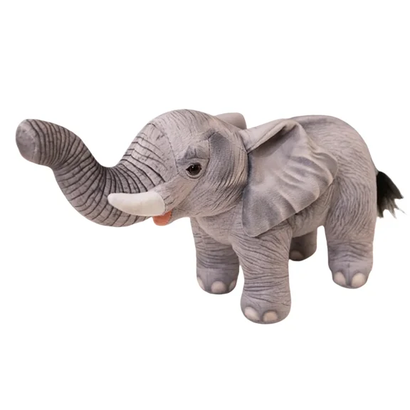 Lifelike Large Elephant Stuffed Animal-Soft Stuffed Elephant Toy Kawaii Bedroom Decor Gift-13inches