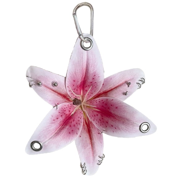 Lifelike Lily Keychain Bag Charm Simulation Lily Flower Hanging Keyring Pendant Chic Bag Pendant Accessories