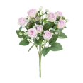 thumbnail image 1 of Lifelike Natural-Looking Artificial Rose & Peony Bouquet, White Faux Flowers with Green Leaves for Wedding Table Centerpiece, Vase Home Decor Arrangement, 1 of 4