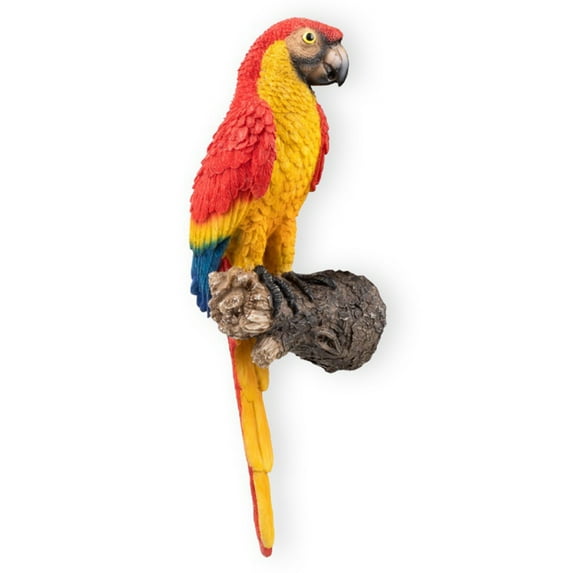 Resin Lifelike Parrot Statue Outdoor Garden Yard Ornament for Patio Decoration
