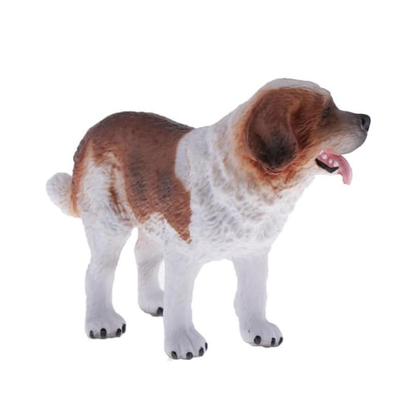 Lifelike Plastic Home Pet Figurine Playset Toy Model For Children Collection - Saint Bernard