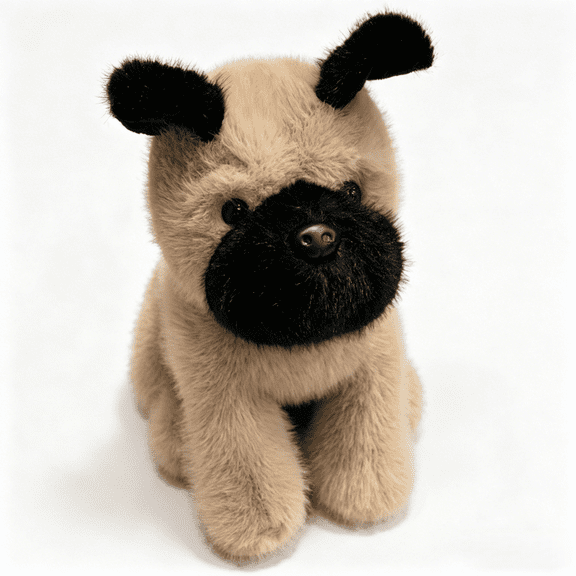 Lifelike Pug Dog Stuffed Animal Animated Plush Puppy Toy Doll Super Realistic Dogs Plush Pet Gift
