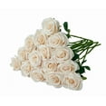 thumbnail image 1 of Lifelike Realistic Silk Rose Bouquet Floral Arrangement Centerpiece With Petals Natural Design For Home Wedding Party 15PCS, 1 of 6