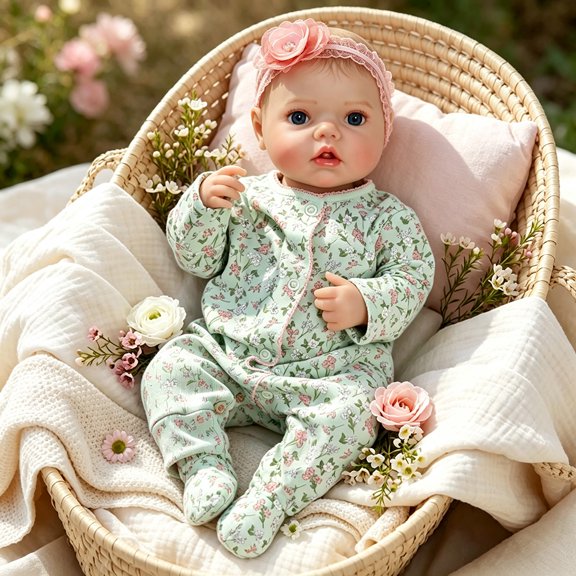 Lifelike Reborn Baby Doll Newborn Girl Dolls Handmade Washable Doll with Accessories Gifts for Kids Age 3+