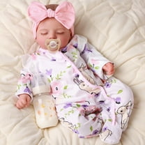 RSG Lifelike Reborn Baby Dolls 20 inch Sleeping Newborn Baby Dolls Soft Cloth Body with Accessories Gift Box for Kids Age 3 