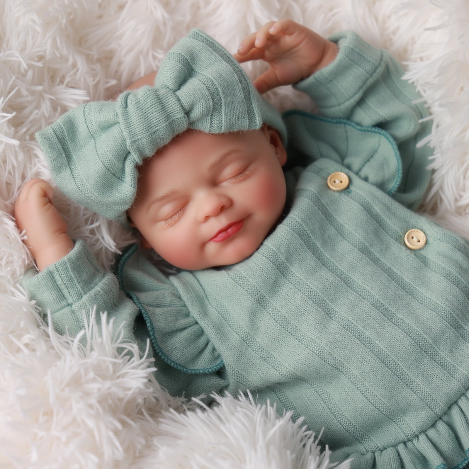 Lifelike Reborn Baby Dolls 18 in Realistic Baby Dolls Real Life Cloth Body Baby Dolls Girl Stella with Gift Box for Kids Age 3+