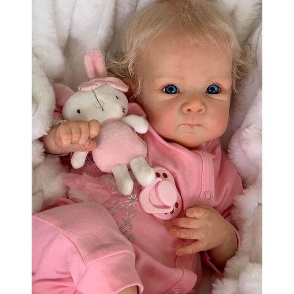Lifelike Reborn Baby Dolls - 18 inch Realistic Newborn Cloth Body Baby Doll Real Life Baby Dolls with Gift Box for Kids Age 3+
