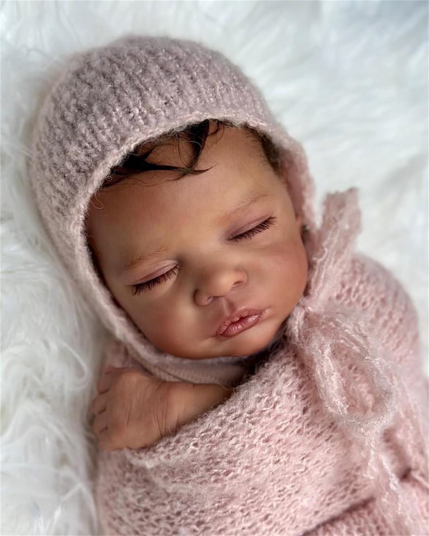 Lifelike Reborn Baby Dolls 19 inch Realistic Newborn Dolls Cloth Body Poseable Sleeping Real Life Baby Dolls with Clothes and Feeding Toy for Kids Age 3+