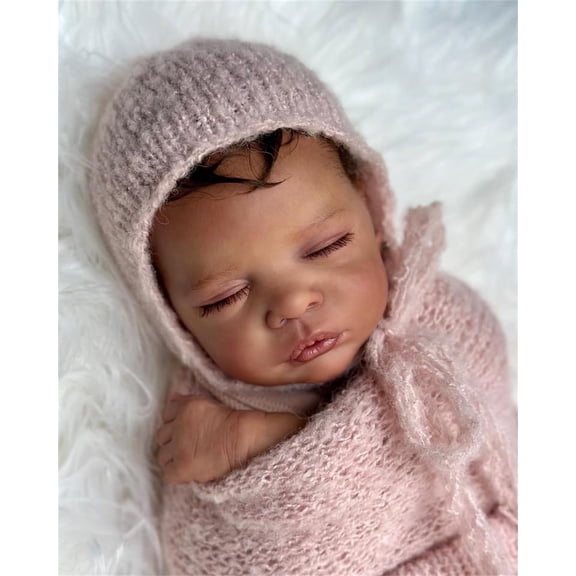 Lifelike Reborn Baby Dolls 19 inch Realistic Newborn Dolls Cloth Body Poseable Sleeping Real Life Baby Dolls with Clothes and Feeding Toy for Kids Age 3+
