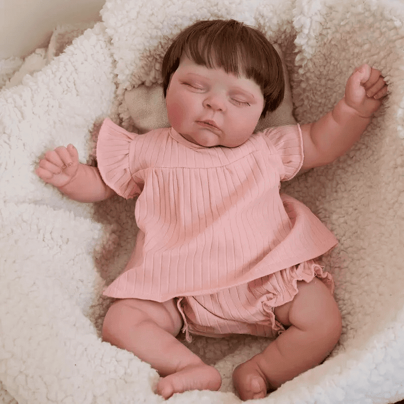 Lifelike Reborn Baby Dolls 20 inch Cloth Body Vinyl Limbs Real Life Size Baby Newborn Baby Doll with Complete Accessories for Age 3 and Up
