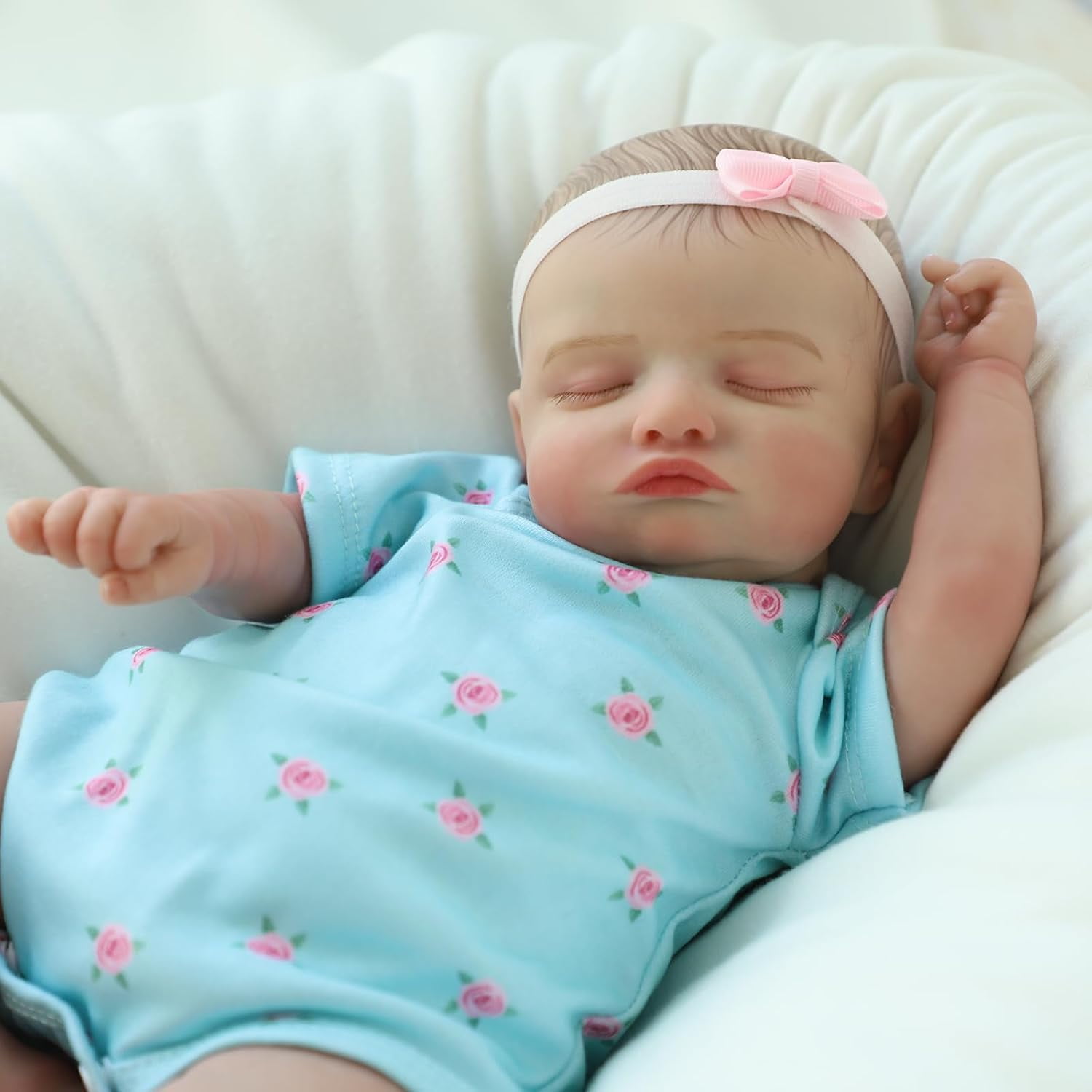 Lifelike Reborn Baby Dolls-20 inch Sleeping Realistic Newborn Baby Dolls, Soft Body with Feeding Toy