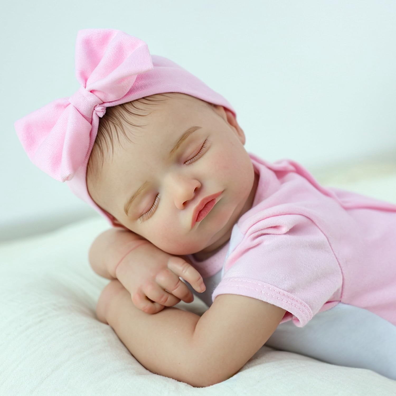 Lifelike Reborn Baby Dolls-20 inch Sleeping Realistic Newborn Baby Dolls, Soft Body with Feeding Toy