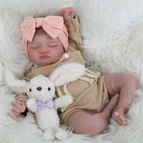 Lifelike Reborn Baby Dolls-20 inch Sleeping Realistic Newborn Baby Dolls, Soft Cloth Body with Feeding Toy for Kids Age 3  