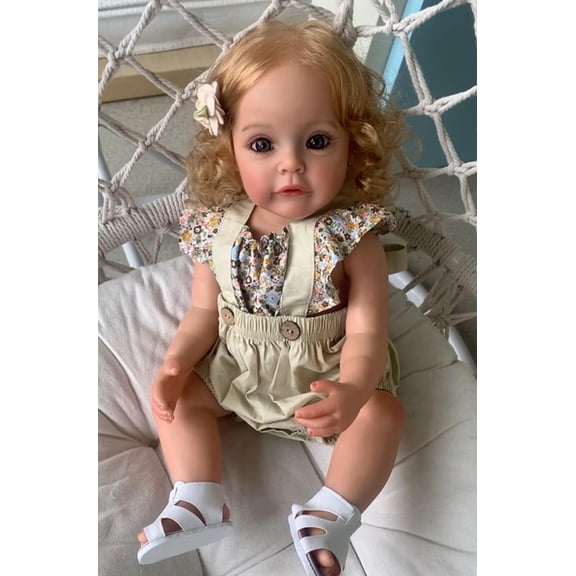 Lifelike Reborn Baby Dolls 22 inch Realistic Newborn Dolls Full Body Vinyl Girl Waterproof Real Life Baby with Complete Accessories for 3+ Years Old Kids